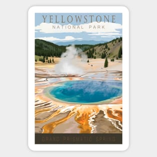 Yellowstone National Park Vintage Poster Sticker